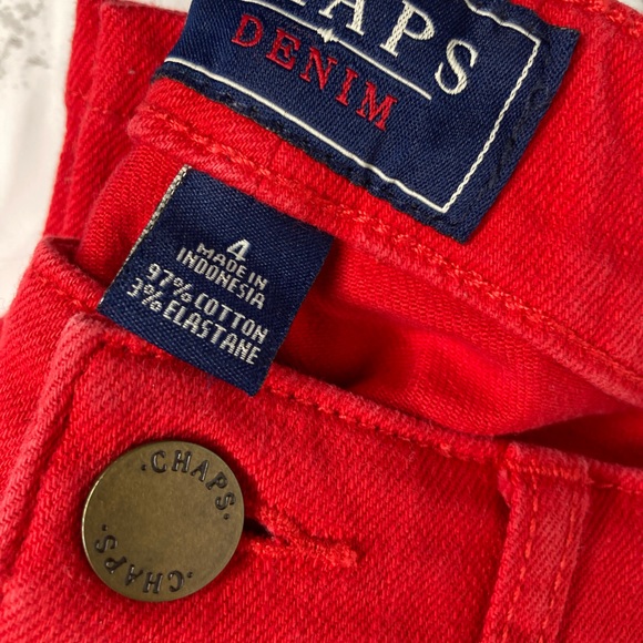 CHAPS Denim Red Daniella curvy fit jeans size 4 like new! - Picture 12 of 15